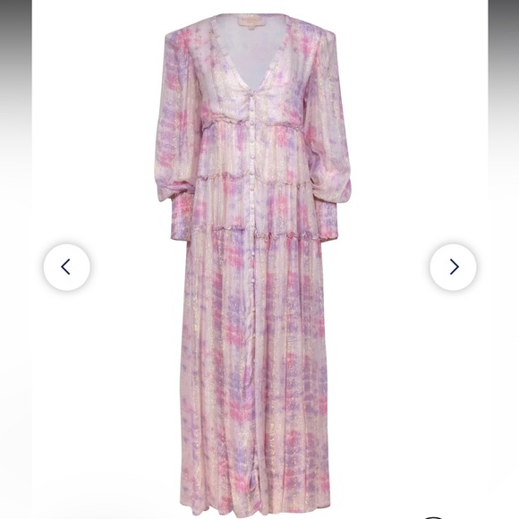 NWT Rococo Sand Metallic Etre Maxi Dress - Picture 4 of 8